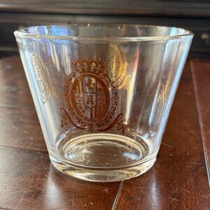 Vintage Federal Glass Baronet Lion Crest Ice Bucket